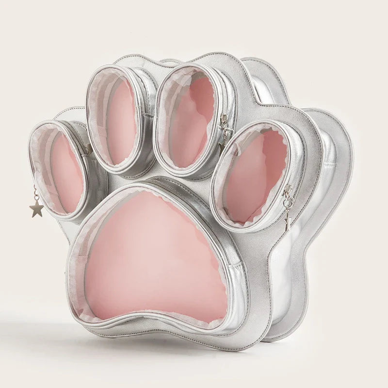 Multi-Pocket Kawaii Paw Crossbody Bag 丨 Myitabag