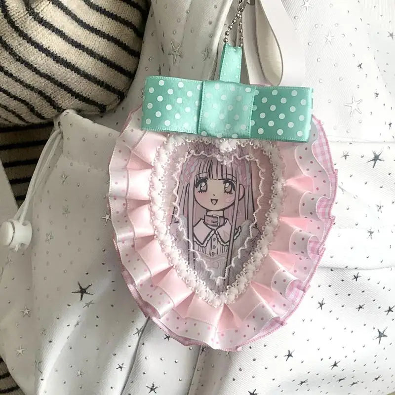 Strawberry Photo Card Holder | Kpop Ita Bag Ornament | Myitabag