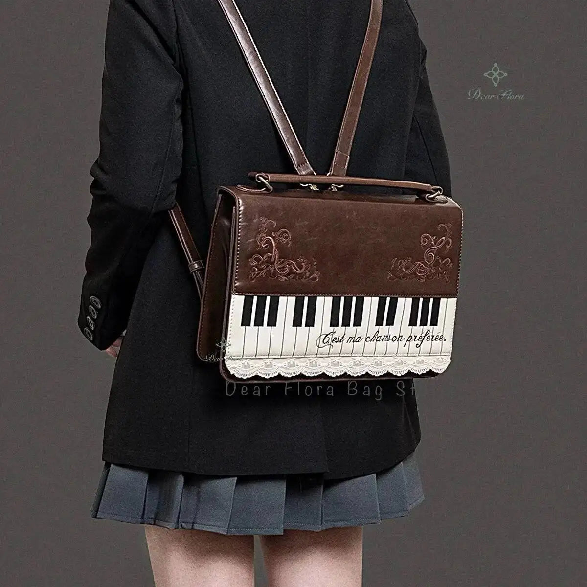 Vintage Piano Ita Bag | Brown Crossbody Shoulder Bag | Myitabag
