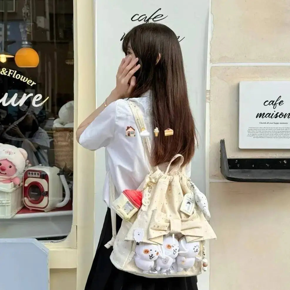 Ruffle Drawstring Ita Backpack 丨 Myitabag