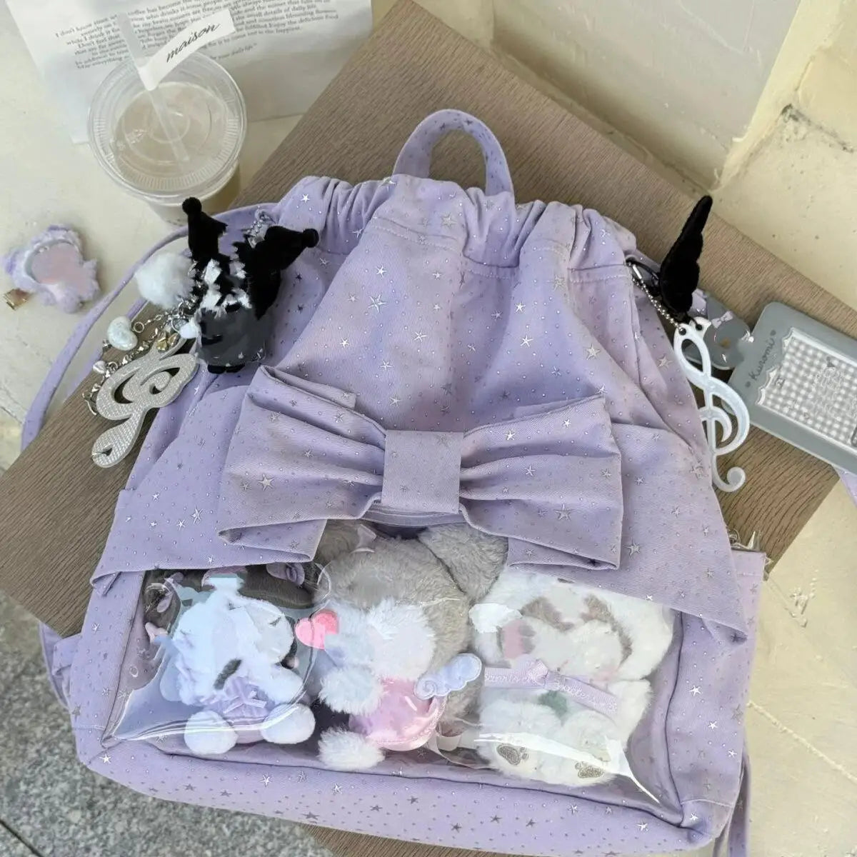 Ruffle Drawstring Ita Backpack 丨 Myitabag