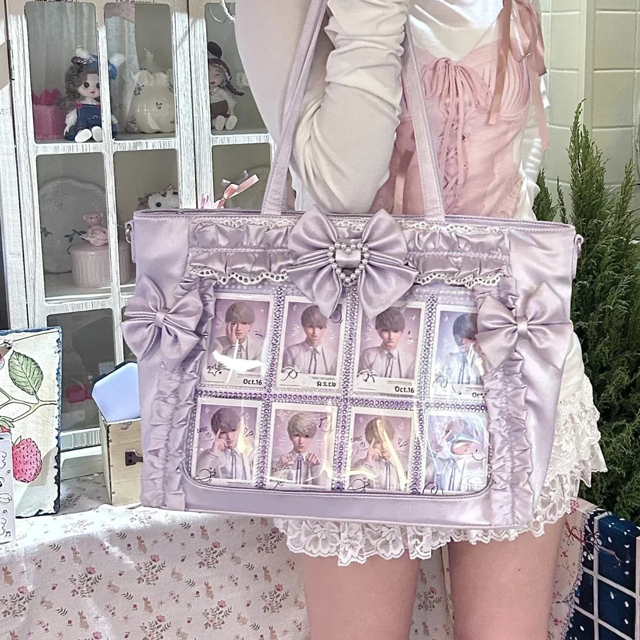Pearl Lace Ita Tote Bag 丨 Myitabag
