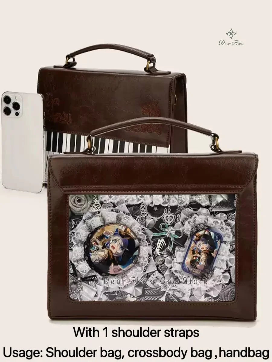 Vintage Piano Ita Bag | Brown Crossbody Shoulder Bag | Myitabag