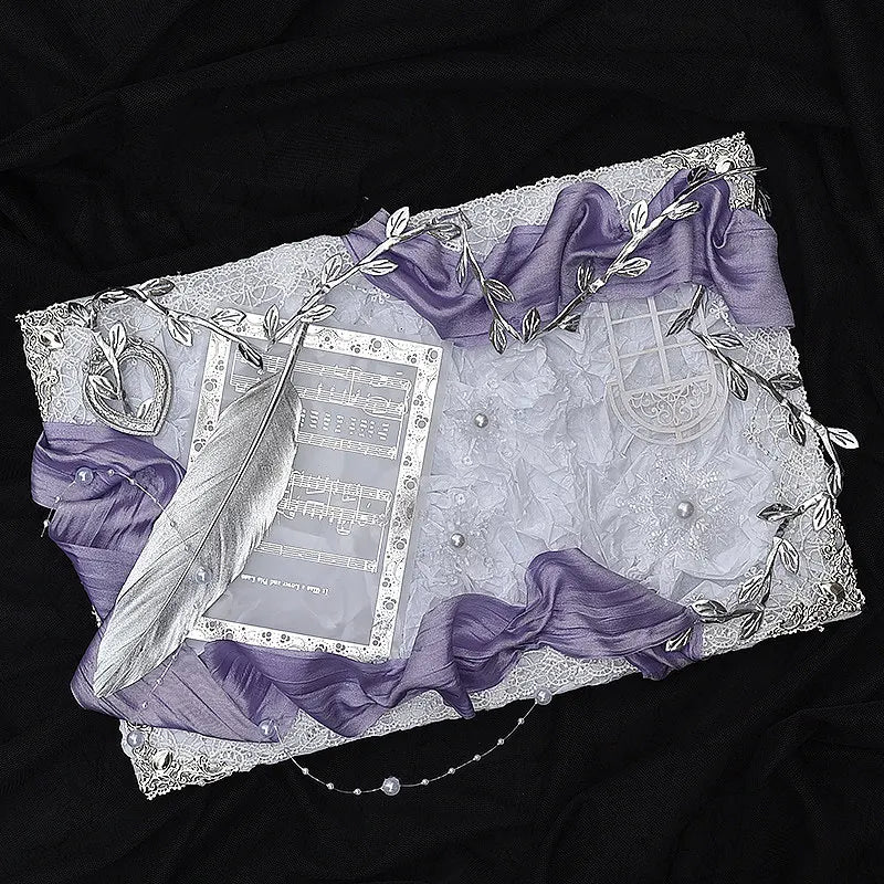 Vintage Lolita Ita Bag Base | Feather Music Note Badge Display | Myitabag
