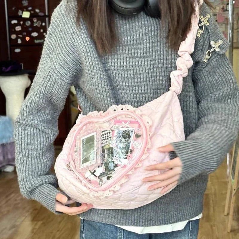 Lolita-Style Ita Bag with Heart Window 丨 Myitabag
