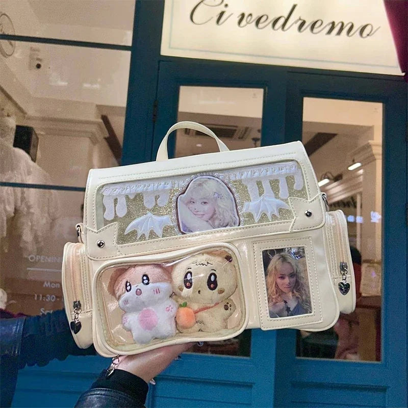 Multi-Window Harajuku Ita Crossbody product view | anime ita bag | Myitabag