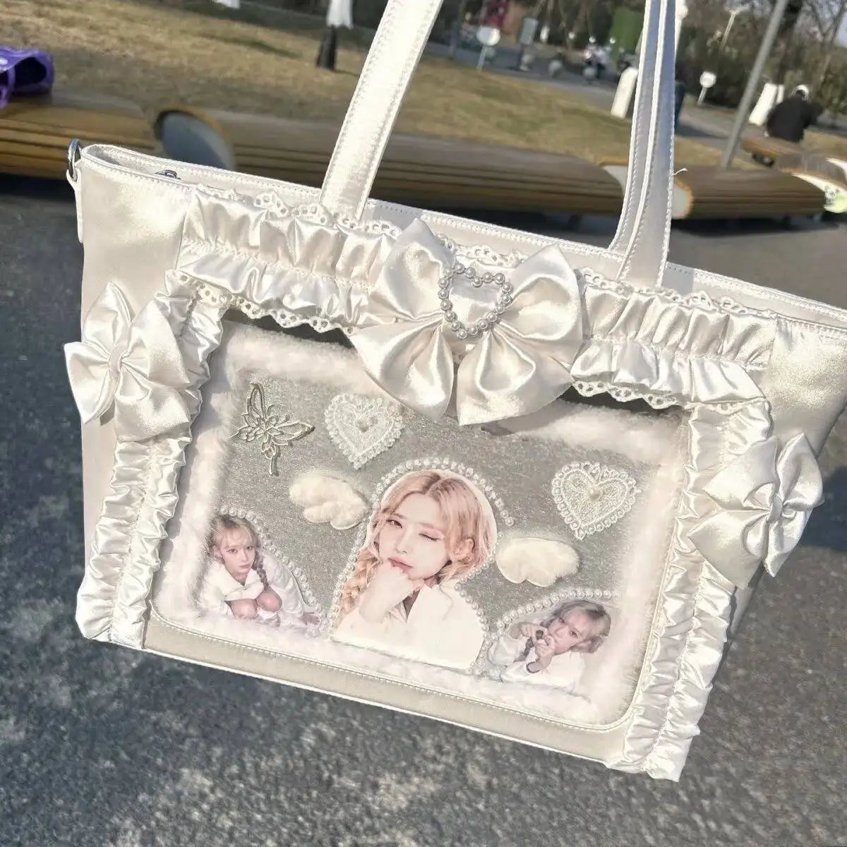 Pearl Lace Ita Tote Bag 丨 Myitabag
