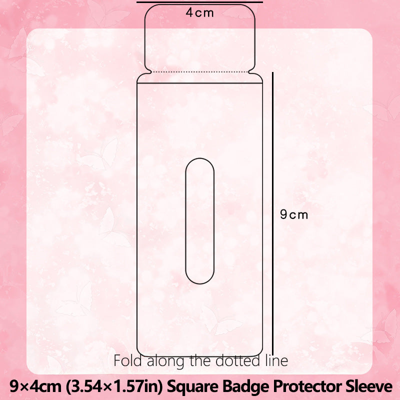 Square Transparent Anime Badge Protector Sleeve 丨 Myitabag