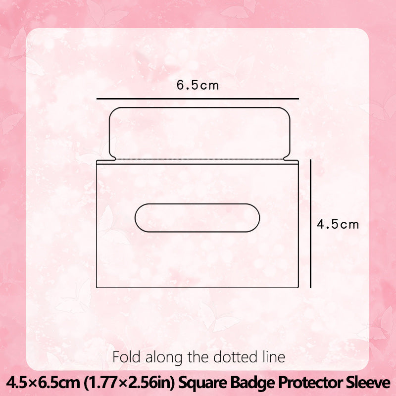 Square Transparent Anime Badge Protector Sleeve 丨 Myitabag