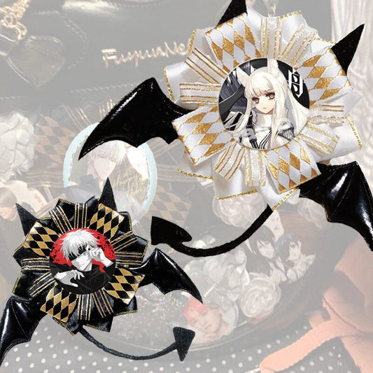 Devil Style Anime Badge Rosette Ribbon 丨 Myitabag