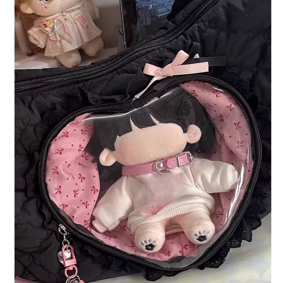 Lolita-Style Ita Bag with Heart Window 丨 Myitabag