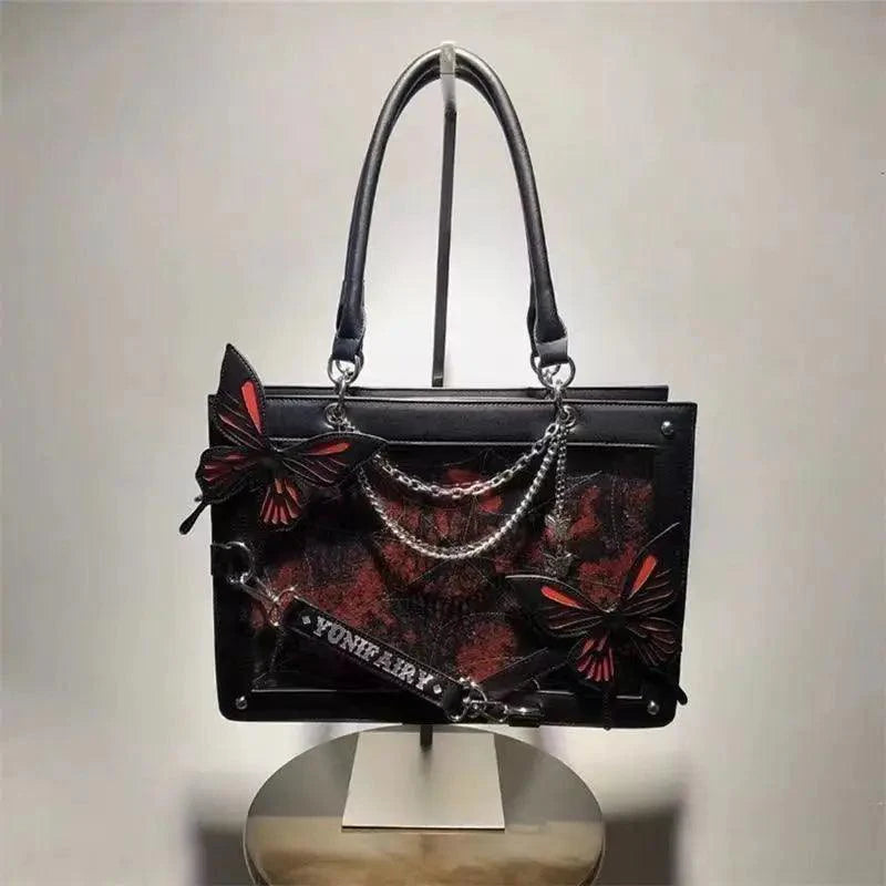 Lolita Shoulder Ita Bag with Butterflies 丨 Myitabag