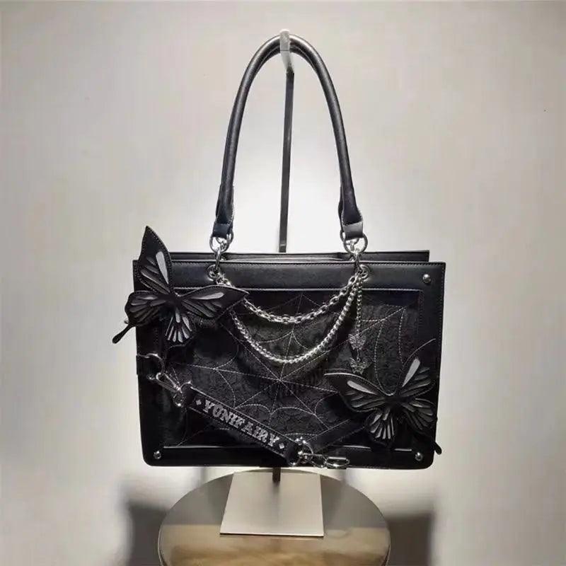 Lolita Shoulder Ita Bag with Butterflies 丨 Myitabag