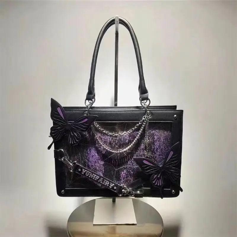 Lolita Shoulder Ita Bag with Butterflies 丨 Myitabag