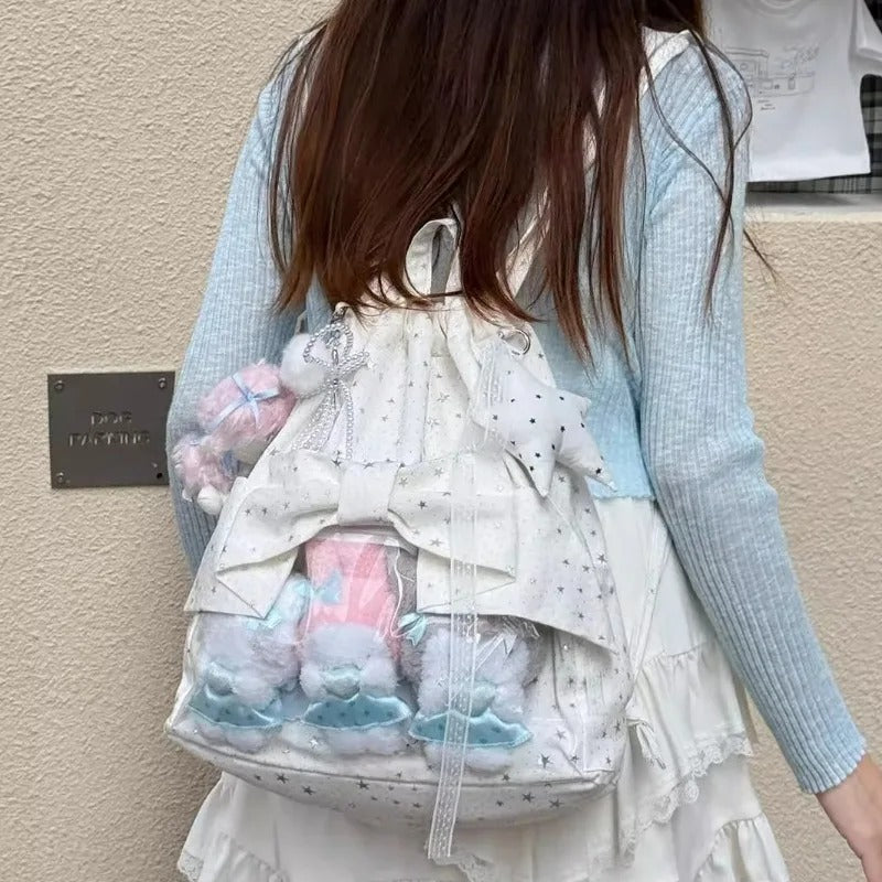 Ruffle Drawstring Ita Backpack 丨 Myitabag