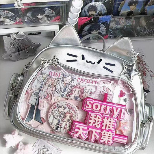 Silver Cat Ita Backpack Harajuku Style 丨 Myitabag