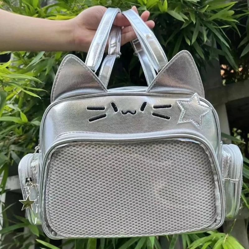 Silver Cat Ita Backpack Harajuku Style 丨 Myitabag
