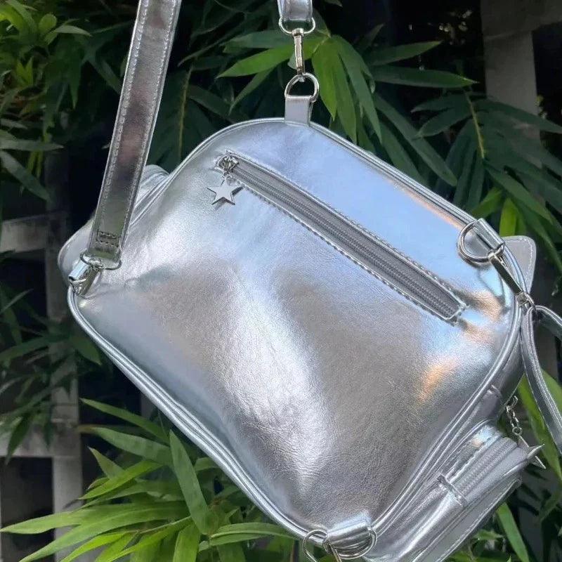 Silver Cat Ita Backpack Harajuku Style 丨 Myitabag