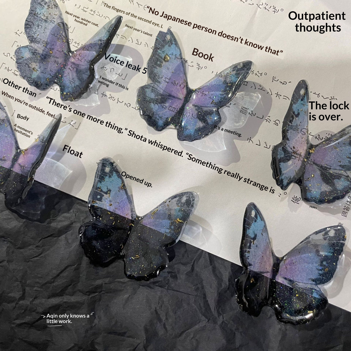 Glitter BlingBling Black Butterfly Shooting Props | Myitabag